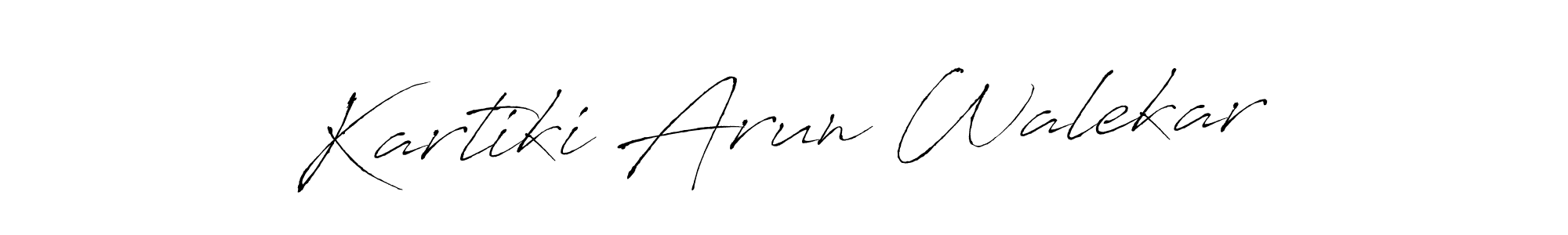 How to make Kartiki Arun Walekar signature? Antro_Vectra is a professional autograph style. Create handwritten signature for Kartiki Arun Walekar name. Kartiki Arun Walekar signature style 6 images and pictures png