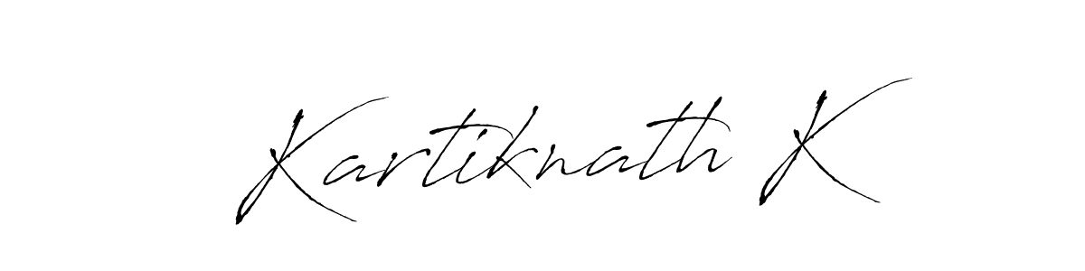This is the best signature style for the Kartiknath K name. Also you like these signature font (Antro_Vectra). Mix name signature. Kartiknath K signature style 6 images and pictures png