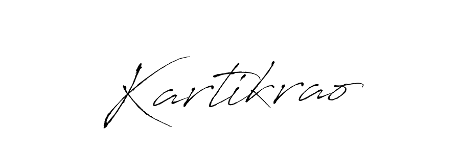 Make a beautiful signature design for name Kartikrao. With this signature (Antro_Vectra) style, you can create a handwritten signature for free. Kartikrao signature style 6 images and pictures png