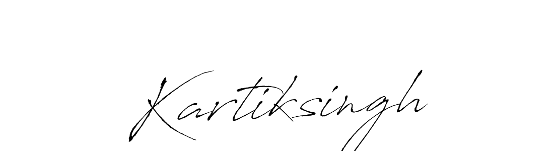 Use a signature maker to create a handwritten signature online. With this signature software, you can design (Antro_Vectra) your own signature for name Kartiksingh. Kartiksingh signature style 6 images and pictures png