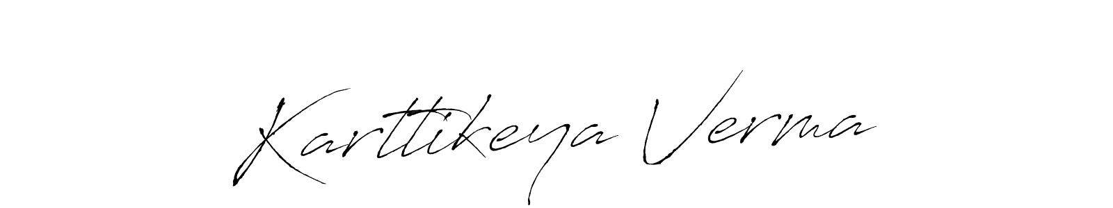 Antro_Vectra is a professional signature style that is perfect for those who want to add a touch of class to their signature. It is also a great choice for those who want to make their signature more unique. Get Karttikeya Verma name to fancy signature for free. Karttikeya Verma signature style 6 images and pictures png