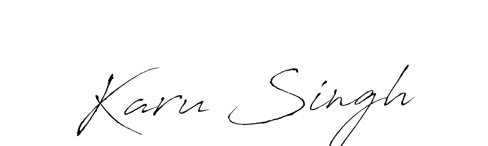 Create a beautiful signature design for name Karu Singh. With this signature (Antro_Vectra) fonts, you can make a handwritten signature for free. Karu Singh signature style 6 images and pictures png