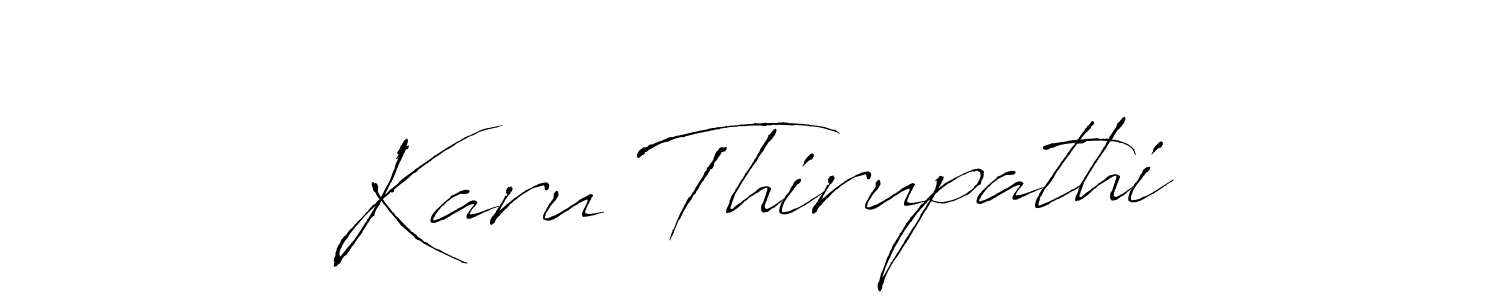 Antro_Vectra is a professional signature style that is perfect for those who want to add a touch of class to their signature. It is also a great choice for those who want to make their signature more unique. Get Karu Thirupathi name to fancy signature for free. Karu Thirupathi signature style 6 images and pictures png