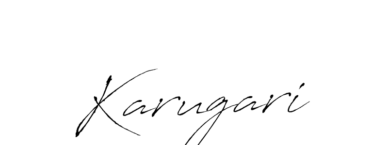 Design your own signature with our free online signature maker. With this signature software, you can create a handwritten (Antro_Vectra) signature for name Karugari. Karugari signature style 6 images and pictures png