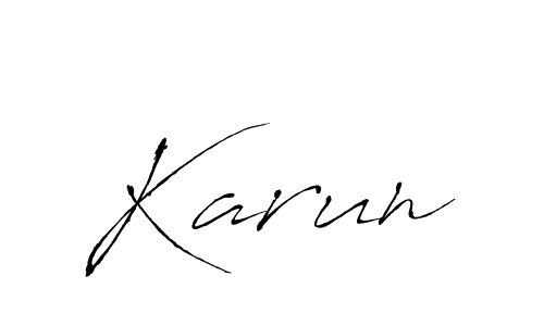 Use a signature maker to create a handwritten signature online. With this signature software, you can design (Antro_Vectra) your own signature for name Karun. Karun signature style 6 images and pictures png