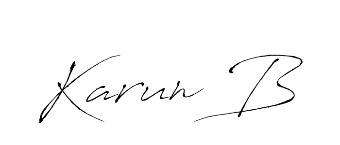 Use a signature maker to create a handwritten signature online. With this signature software, you can design (Antro_Vectra) your own signature for name Karun B. Karun B signature style 6 images and pictures png