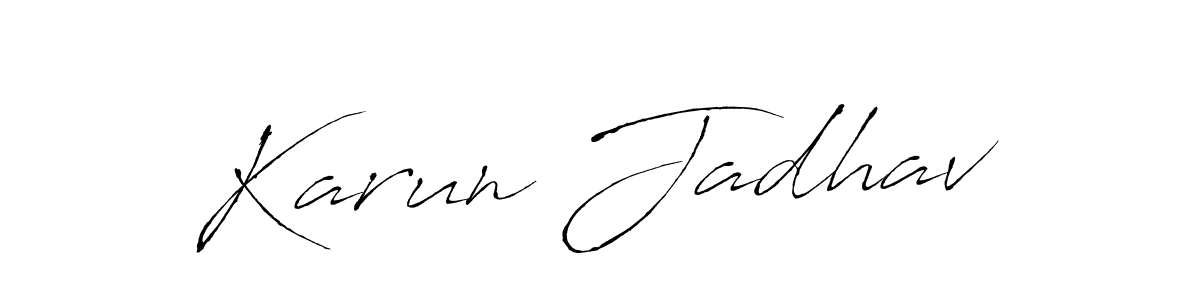 It looks lik you need a new signature style for name Karun Jadhav. Design unique handwritten (Antro_Vectra) signature with our free signature maker in just a few clicks. Karun Jadhav signature style 6 images and pictures png