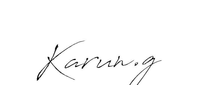 Create a beautiful signature design for name Karun.g. With this signature (Antro_Vectra) fonts, you can make a handwritten signature for free. Karun.g signature style 6 images and pictures png