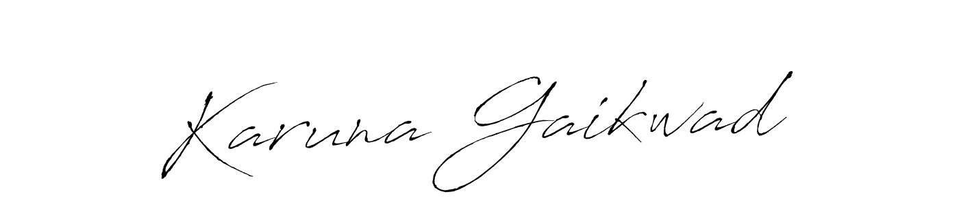 Make a beautiful signature design for name Karuna Gaikwad. With this signature (Antro_Vectra) style, you can create a handwritten signature for free. Karuna Gaikwad signature style 6 images and pictures png