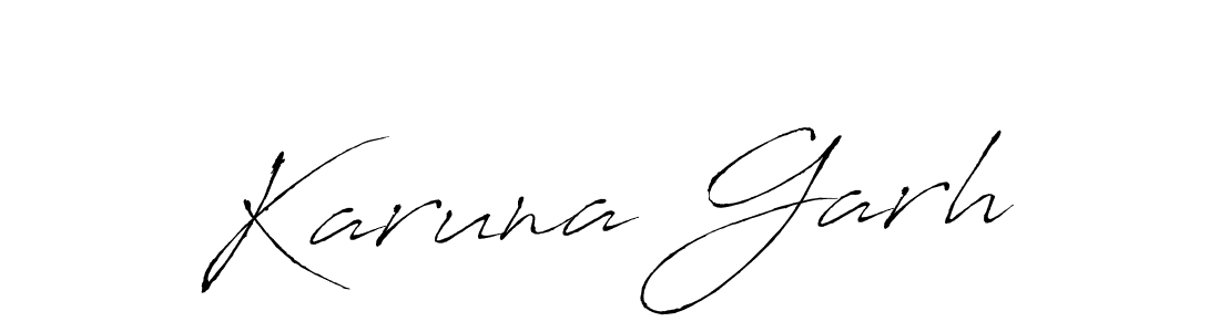 How to make Karuna Garh name signature. Use Antro_Vectra style for creating short signs online. This is the latest handwritten sign. Karuna Garh signature style 6 images and pictures png