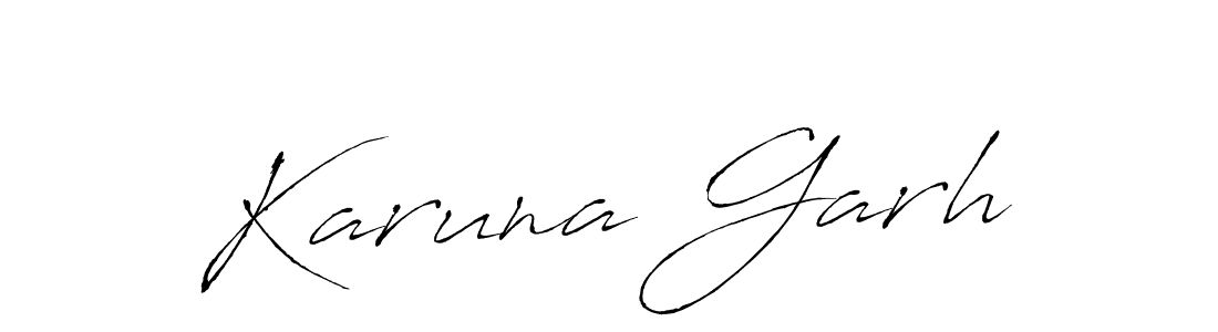 Use a signature maker to create a handwritten signature online. With this signature software, you can design (Antro_Vectra) your own signature for name Karuna Garh. Karuna Garh signature style 6 images and pictures png