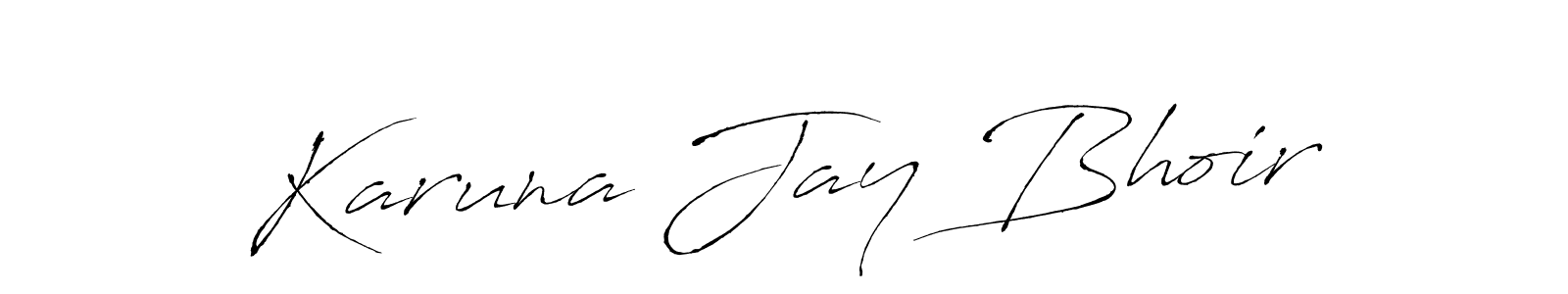 This is the best signature style for the Karuna Jay Bhoir name. Also you like these signature font (Antro_Vectra). Mix name signature. Karuna Jay Bhoir signature style 6 images and pictures png