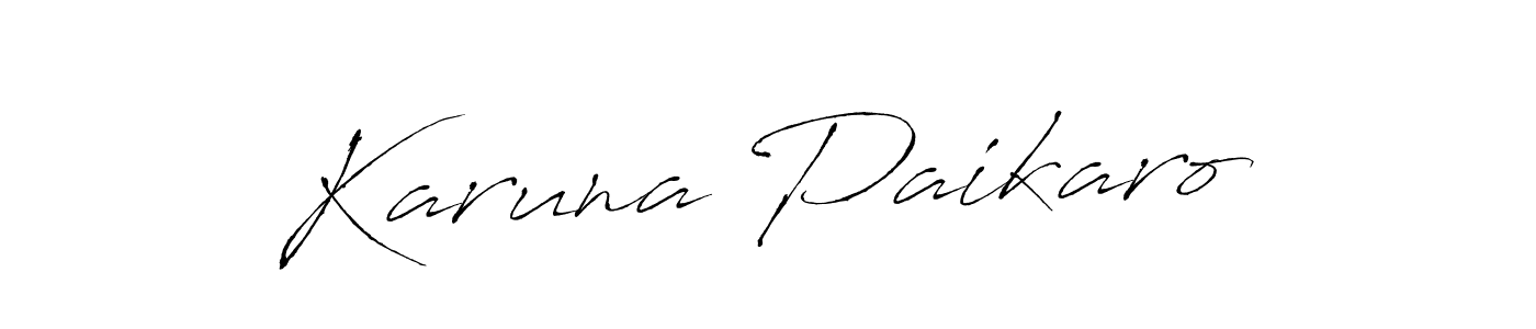 Create a beautiful signature design for name Karuna Paikaro. With this signature (Antro_Vectra) fonts, you can make a handwritten signature for free. Karuna Paikaro signature style 6 images and pictures png