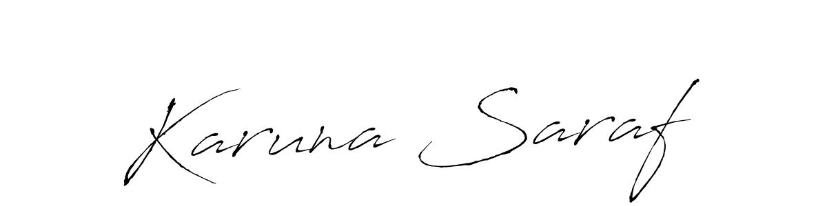 You should practise on your own different ways (Antro_Vectra) to write your name (Karuna Saraf) in signature. don't let someone else do it for you. Karuna Saraf signature style 6 images and pictures png