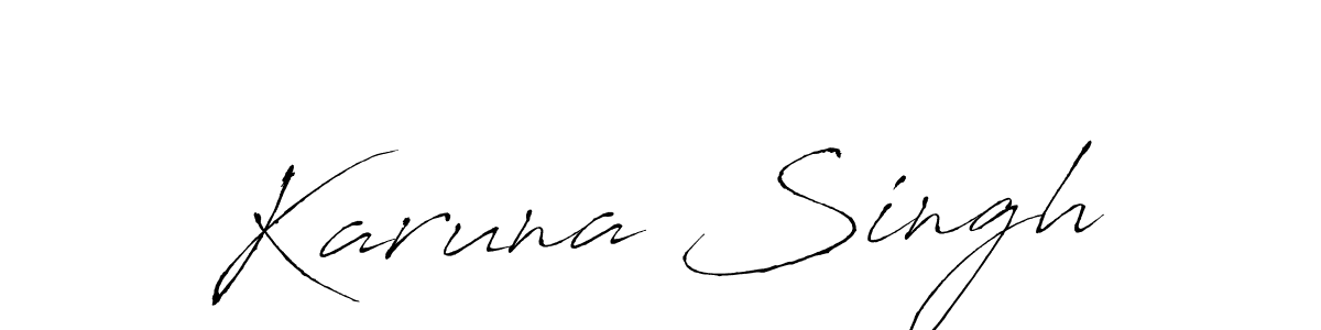 Antro_Vectra is a professional signature style that is perfect for those who want to add a touch of class to their signature. It is also a great choice for those who want to make their signature more unique. Get Karuna Singh name to fancy signature for free. Karuna Singh signature style 6 images and pictures png