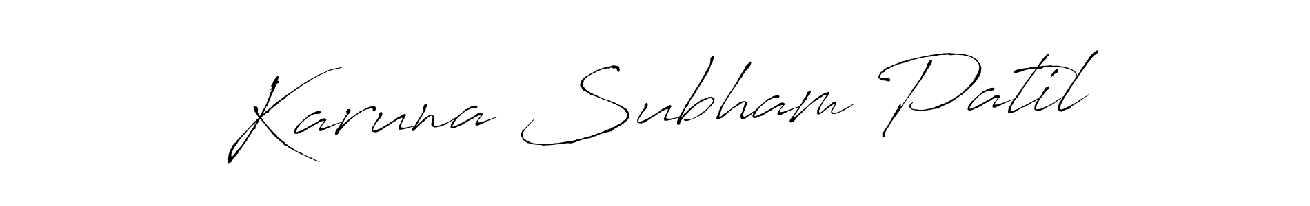 Also You can easily find your signature by using the search form. We will create Karuna Subham Patil name handwritten signature images for you free of cost using Antro_Vectra sign style. Karuna Subham Patil signature style 6 images and pictures png