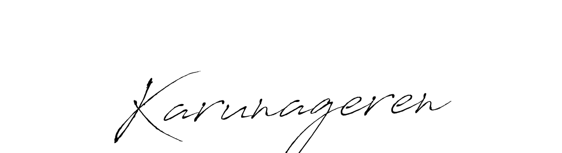 The best way (Antro_Vectra) to make a short signature is to pick only two or three words in your name. The name Karunageren include a total of six letters. For converting this name. Karunageren signature style 6 images and pictures png