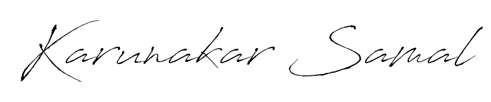 The best way (Antro_Vectra) to make a short signature is to pick only two or three words in your name. For converting this name Karunakar Samal. Karunakar Samal signature style 6 images and pictures png