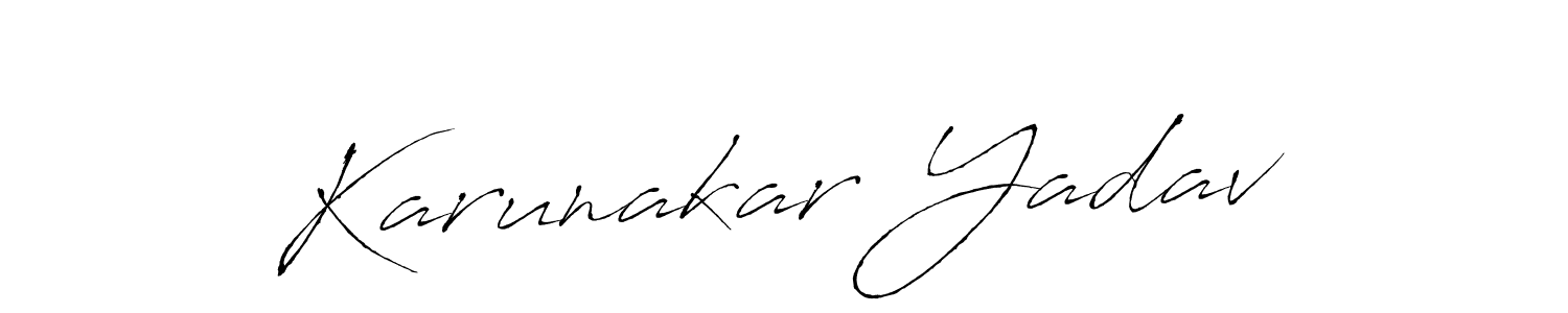 Similarly Antro_Vectra is the best handwritten signature design. Signature creator online .You can use it as an online autograph creator for name Karunakar Yadav. Karunakar Yadav signature style 6 images and pictures png