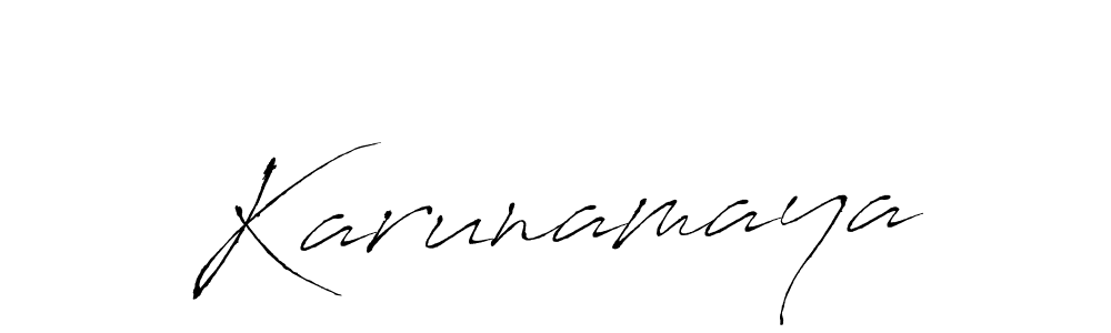 Design your own signature with our free online signature maker. With this signature software, you can create a handwritten (Antro_Vectra) signature for name Karunamaya. Karunamaya signature style 6 images and pictures png
