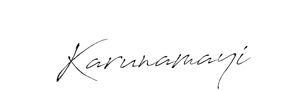 Create a beautiful signature design for name Karunamayi. With this signature (Antro_Vectra) fonts, you can make a handwritten signature for free. Karunamayi signature style 6 images and pictures png