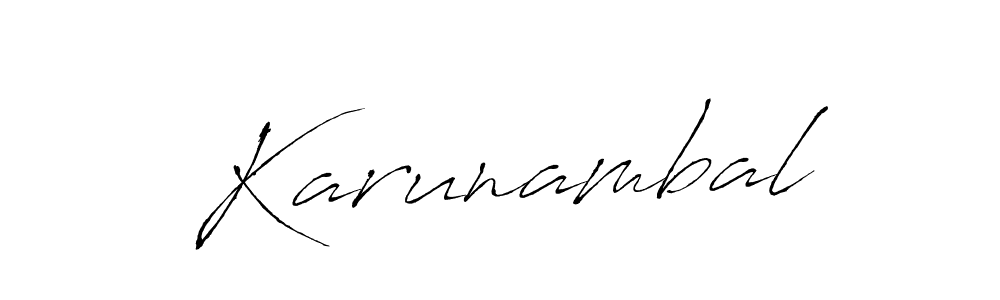 Create a beautiful signature design for name Karunambal. With this signature (Antro_Vectra) fonts, you can make a handwritten signature for free. Karunambal signature style 6 images and pictures png