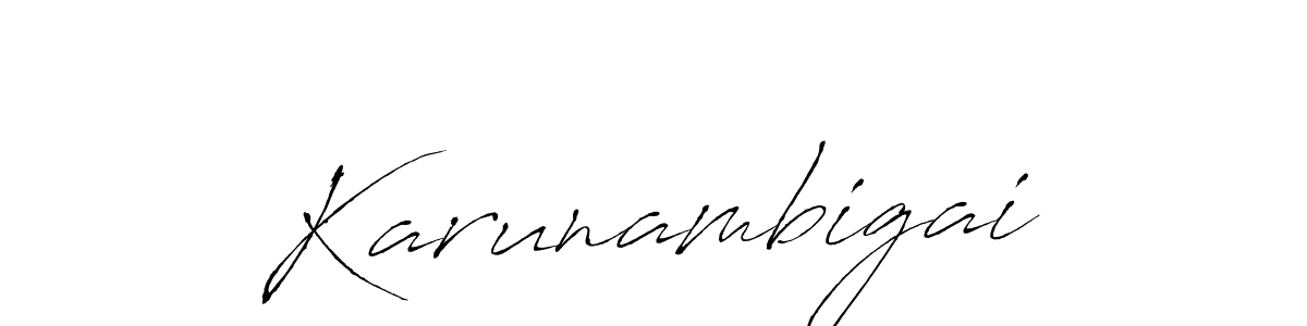 Make a beautiful signature design for name Karunambigai. With this signature (Antro_Vectra) style, you can create a handwritten signature for free. Karunambigai signature style 6 images and pictures png