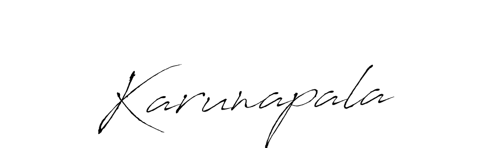 Karunapala stylish signature style. Best Handwritten Sign (Antro_Vectra) for my name. Handwritten Signature Collection Ideas for my name Karunapala. Karunapala signature style 6 images and pictures png