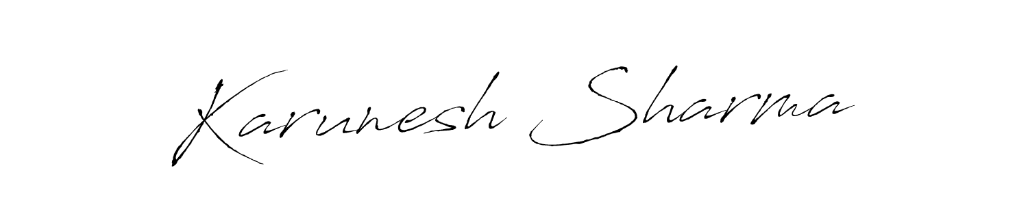 Make a beautiful signature design for name Karunesh Sharma. With this signature (Antro_Vectra) style, you can create a handwritten signature for free. Karunesh Sharma signature style 6 images and pictures png