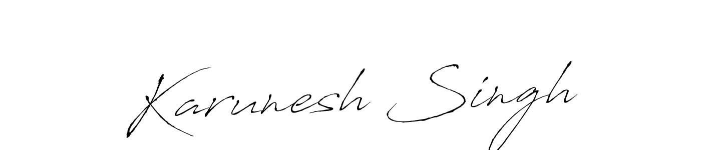 Make a beautiful signature design for name Karunesh Singh. With this signature (Antro_Vectra) style, you can create a handwritten signature for free. Karunesh Singh signature style 6 images and pictures png