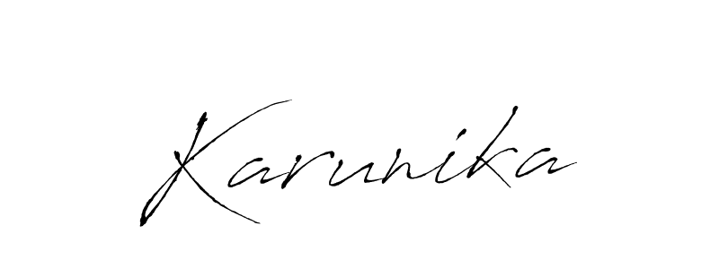 You should practise on your own different ways (Antro_Vectra) to write your name (Karunika) in signature. don't let someone else do it for you. Karunika signature style 6 images and pictures png