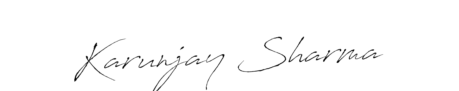 Create a beautiful signature design for name Karunjay Sharma. With this signature (Antro_Vectra) fonts, you can make a handwritten signature for free. Karunjay Sharma signature style 6 images and pictures png