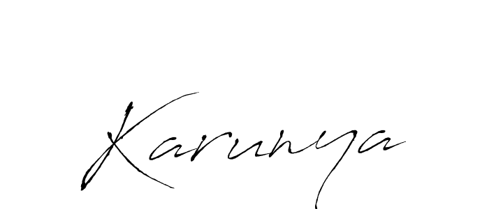 Karunya stylish signature style. Best Handwritten Sign (Antro_Vectra) for my name. Handwritten Signature Collection Ideas for my name Karunya. Karunya signature style 6 images and pictures png
