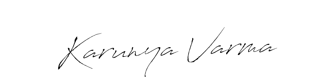 Also You can easily find your signature by using the search form. We will create Karunya Varma name handwritten signature images for you free of cost using Antro_Vectra sign style. Karunya Varma signature style 6 images and pictures png