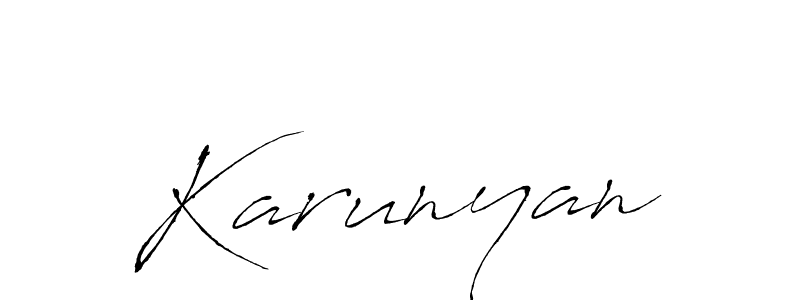 Create a beautiful signature design for name Karunyan. With this signature (Antro_Vectra) fonts, you can make a handwritten signature for free. Karunyan signature style 6 images and pictures png