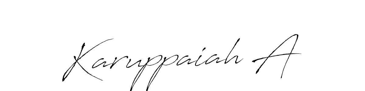 The best way (Antro_Vectra) to make a short signature is to pick only two or three words in your name. The name Karuppaiah A include a total of six letters. For converting this name. Karuppaiah A signature style 6 images and pictures png