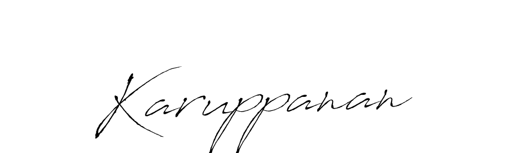 You should practise on your own different ways (Antro_Vectra) to write your name (Karuppanan) in signature. don't let someone else do it for you. Karuppanan signature style 6 images and pictures png