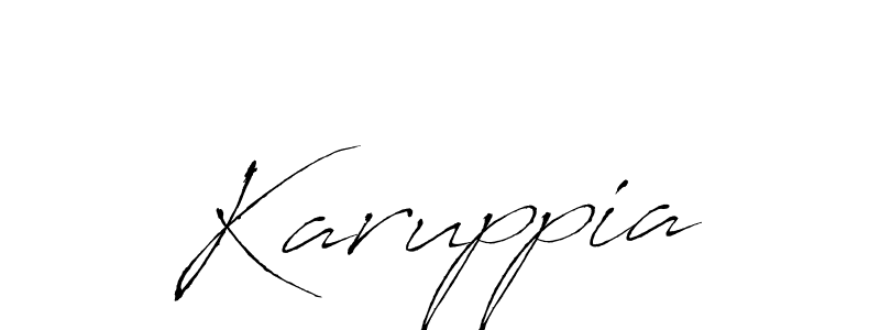 How to make Karuppia signature? Antro_Vectra is a professional autograph style. Create handwritten signature for Karuppia name. Karuppia signature style 6 images and pictures png