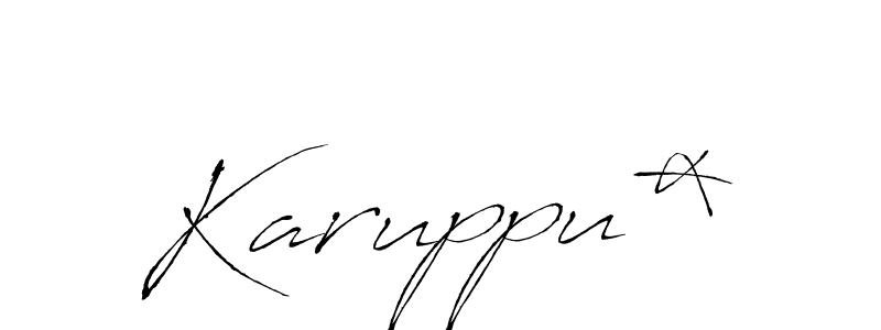 How to make Karuppu* signature? Antro_Vectra is a professional autograph style. Create handwritten signature for Karuppu* name. Karuppu* signature style 6 images and pictures png