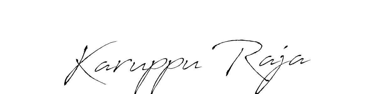The best way (Antro_Vectra) to make a short signature is to pick only two or three words in your name. The name Karuppu Raja include a total of six letters. For converting this name. Karuppu Raja signature style 6 images and pictures png
