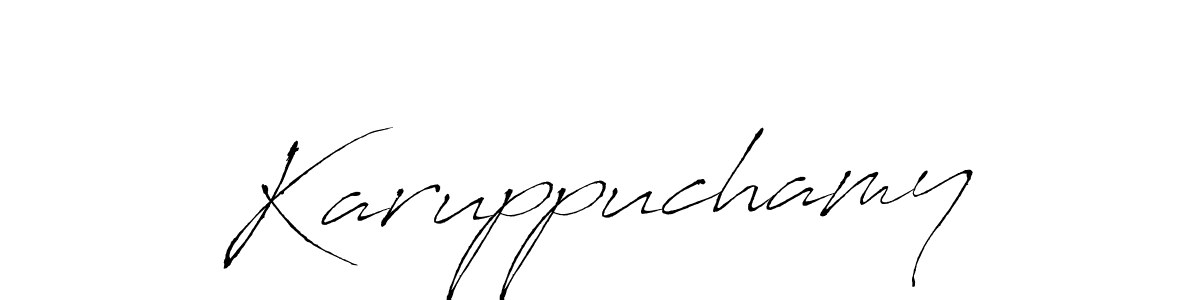 Use a signature maker to create a handwritten signature online. With this signature software, you can design (Antro_Vectra) your own signature for name Karuppuchamy. Karuppuchamy signature style 6 images and pictures png
