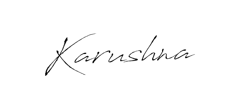 Create a beautiful signature design for name Karushna. With this signature (Antro_Vectra) fonts, you can make a handwritten signature for free. Karushna signature style 6 images and pictures png