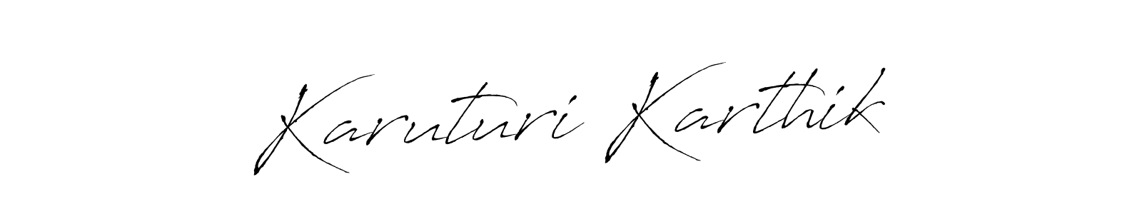 You should practise on your own different ways (Antro_Vectra) to write your name (Karuturi Karthik) in signature. don't let someone else do it for you. Karuturi Karthik signature style 6 images and pictures png