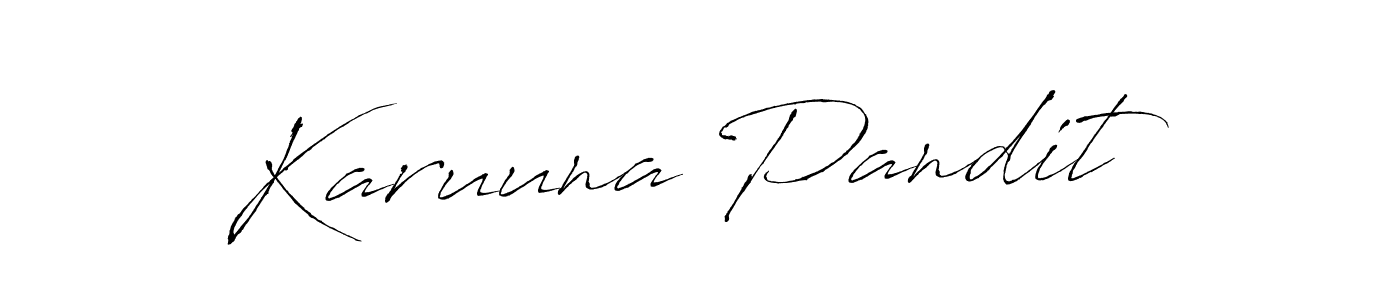 Create a beautiful signature design for name Karuuna Pandit. With this signature (Antro_Vectra) fonts, you can make a handwritten signature for free. Karuuna Pandit signature style 6 images and pictures png