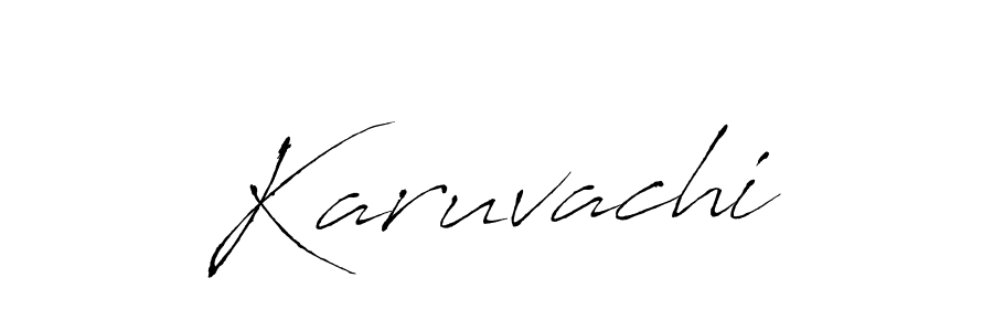 You should practise on your own different ways (Antro_Vectra) to write your name (Karuvachi) in signature. don't let someone else do it for you. Karuvachi signature style 6 images and pictures png