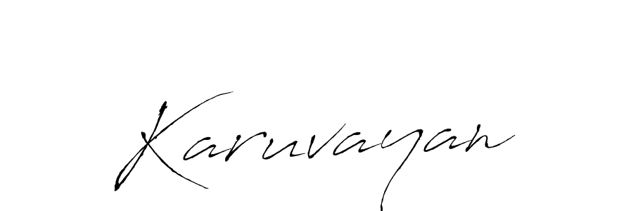 Karuvayan stylish signature style. Best Handwritten Sign (Antro_Vectra) for my name. Handwritten Signature Collection Ideas for my name Karuvayan. Karuvayan signature style 6 images and pictures png