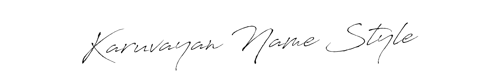 Similarly Antro_Vectra is the best handwritten signature design. Signature creator online .You can use it as an online autograph creator for name Karuvayan Name Style. Karuvayan Name Style signature style 6 images and pictures png