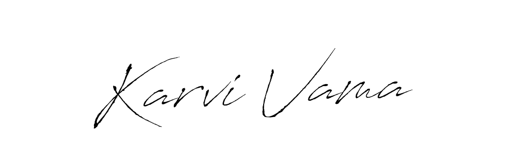 How to make Karvi Vama name signature. Use Antro_Vectra style for creating short signs online. This is the latest handwritten sign. Karvi Vama signature style 6 images and pictures png