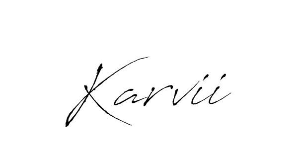 Karvii stylish signature style. Best Handwritten Sign (Antro_Vectra) for my name. Handwritten Signature Collection Ideas for my name Karvii. Karvii signature style 6 images and pictures png