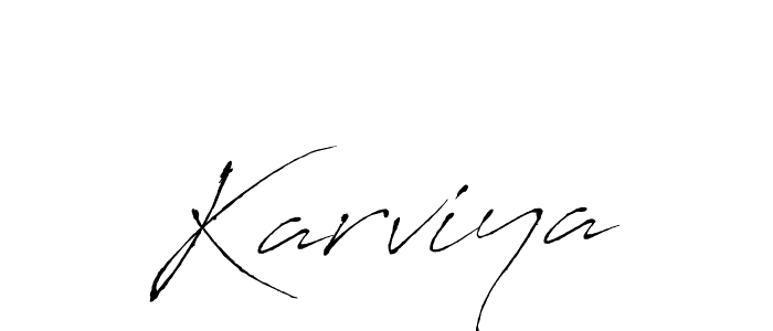 Make a beautiful signature design for name Karviya. With this signature (Antro_Vectra) style, you can create a handwritten signature for free. Karviya signature style 6 images and pictures png